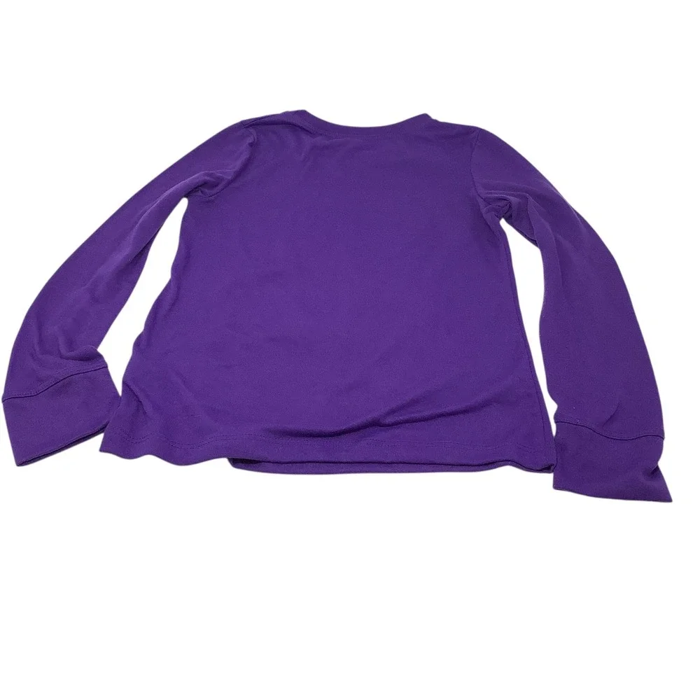 Girls Purple‎ Long Sleeve Love Peace Dream Graphic Casual Shirt Size M 7-8